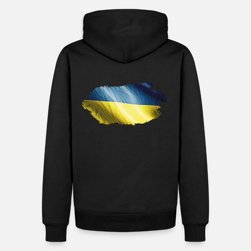 Drapeau de l’Ukraine - Sweat à capuche Premium bio Homme - noir