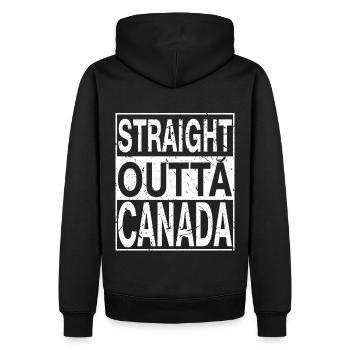 Canada Straight outta Canada - Men’s Premium Organic Hoodie - black - Back - Nico (187cm)