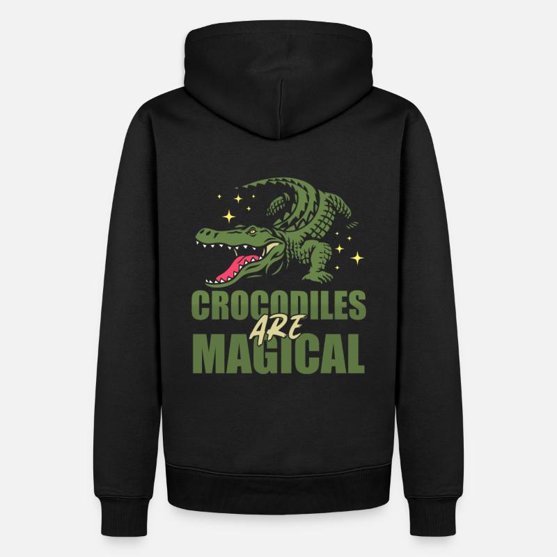 Crocodile - Sweat à capuche Premium bio Homme - noir