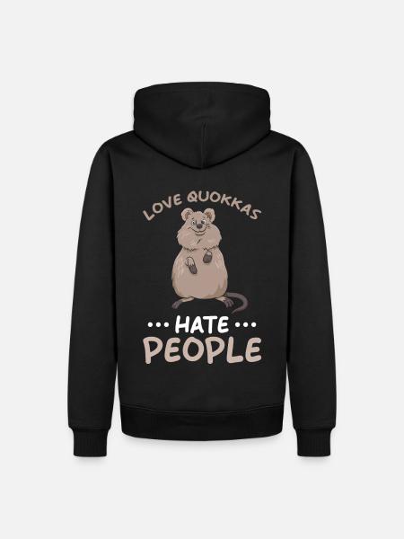 Quokka funny saying - Men’s Premium Organic Hoodie - black