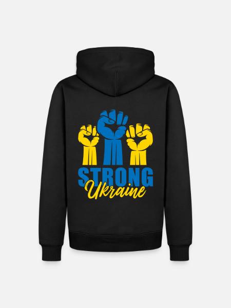 Ukraine forte Faust - Sweat à capuche Premium bio Homme - noir