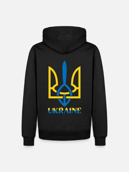 Ukraine Symbol - Men’s Premium Organic Hoodie - black