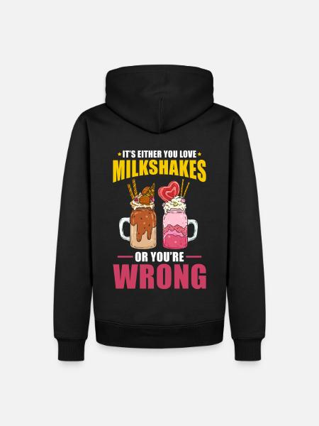 Milk-shake - Sweat à capuche Premium bio Homme - noir