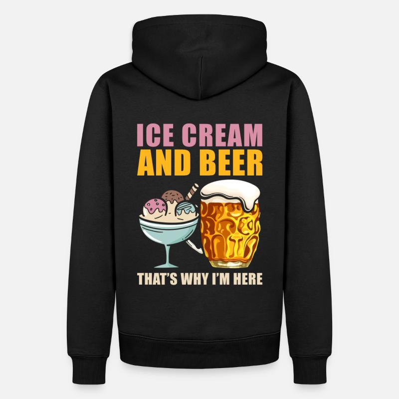Eis - Männer Premium Bio Hoodie - Schwarz