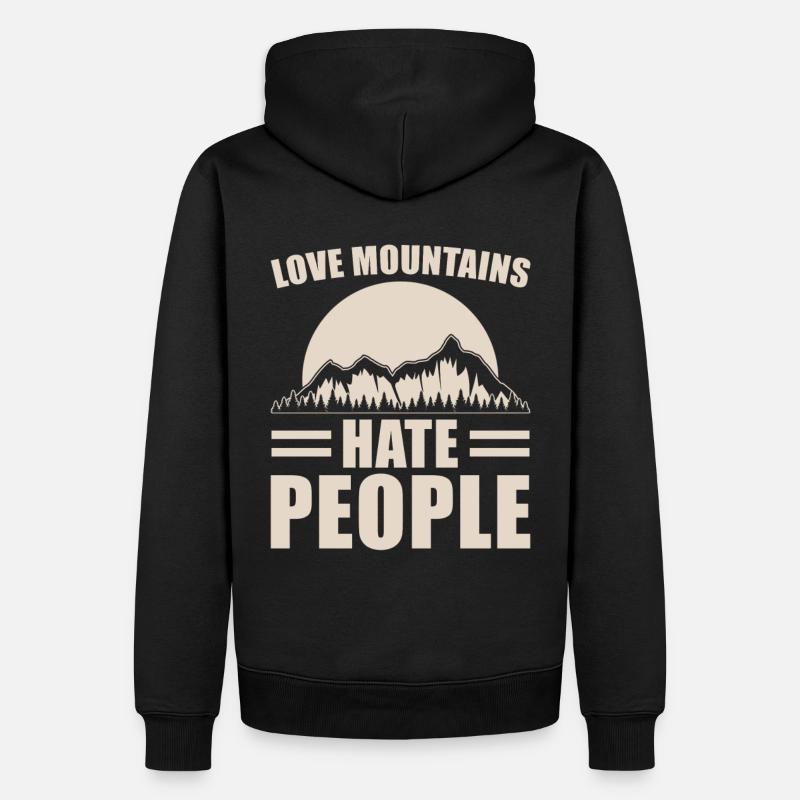 Berge - Männer Premium Bio Hoodie - Schwarz