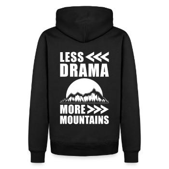 Berge - Männer Premium Bio Hoodie - Schwarz - Hinten - Nico (187cm)