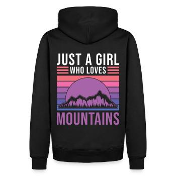 Berge - Männer Premium Bio Hoodie - Schwarz - Hinten - Nico (187cm)