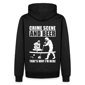 Nettoyeur de scène de crime - Sweat à capuche Premium bio Homme - noir - Dos - Nico (187cm)