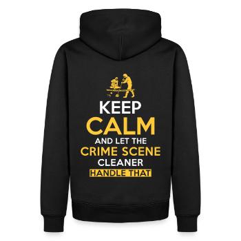 Nettoyeur de scène de crime - Sweat à capuche Premium bio Homme - noir - Dos - Nico (187cm)