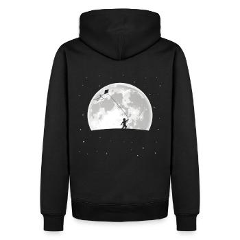 Drachen Fliegen - Männer Premium Bio Hoodie - Schwarz - Hinten - Nico (187cm)