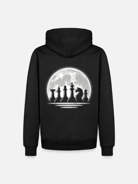Échecs - Sweat à capuche Premium bio Homme - noir