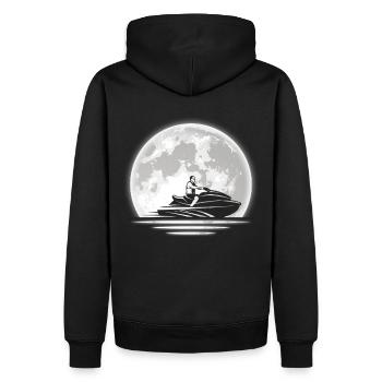 Jetski - Männer Premium Bio Hoodie - Schwarz - Hinten - Nico (187cm)