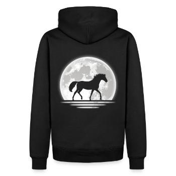 Cadeau cavalier d’équitation - Sweat à capuche Premium bio Homme - noir - Dos - Nico (187cm)