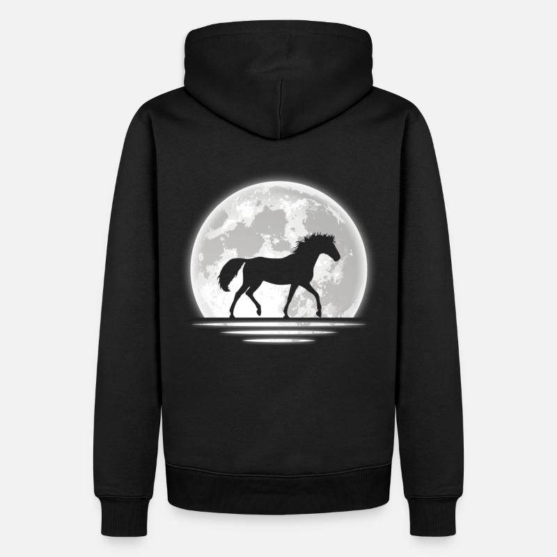 Cadeau cavalier d’équitation - Sweat à capuche Premium bio Homme - noir
