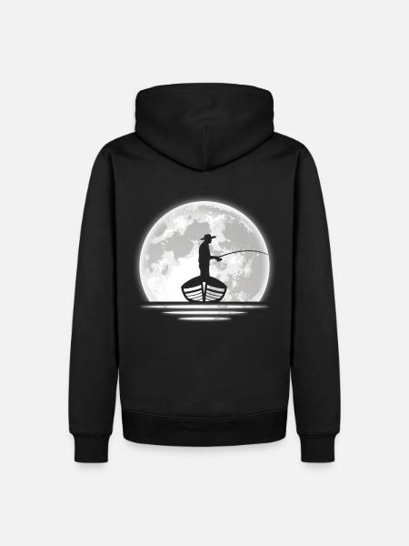 Angler - Men’s Premium Organic Hoodie - black