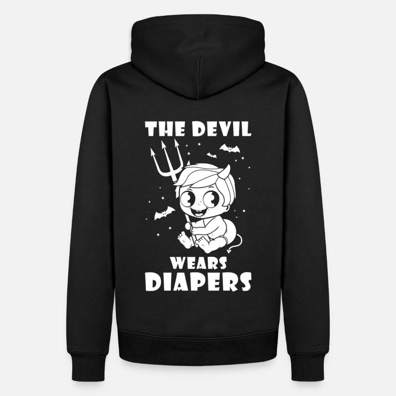 The Devil wears Diapers - Men’s Premium Organic Hoodie - black
