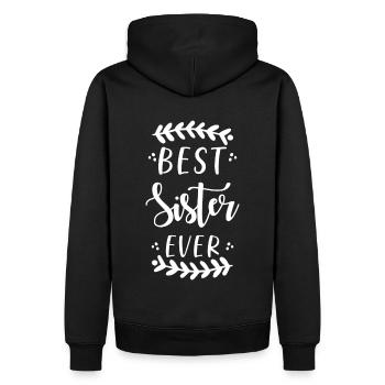 Meilleure sœur de tous les temps - Sweat à capuche Premium bio Homme - noir - Dos - Nico (187cm)