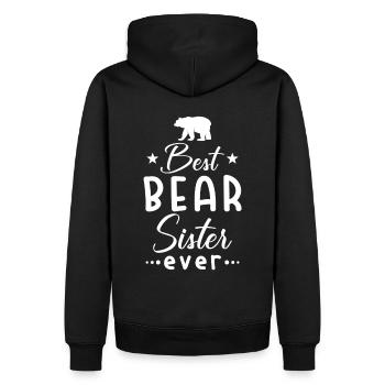 Sœur Ours Sœur - Sweat à capuche Premium bio Homme - noir - Dos - Nico (187cm)
