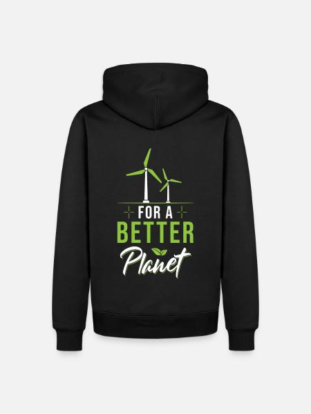Wind turbine saying - Men’s Premium Organic Hoodie - black