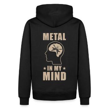 Metal Musik in my Mind - Sweat à capuche Premium bio Homme - noir - Dos - Nico (187cm)