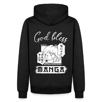 Manga Geschenk - Männer Premium Bio Hoodie - Schwarz - Hinten - Nico (187cm)