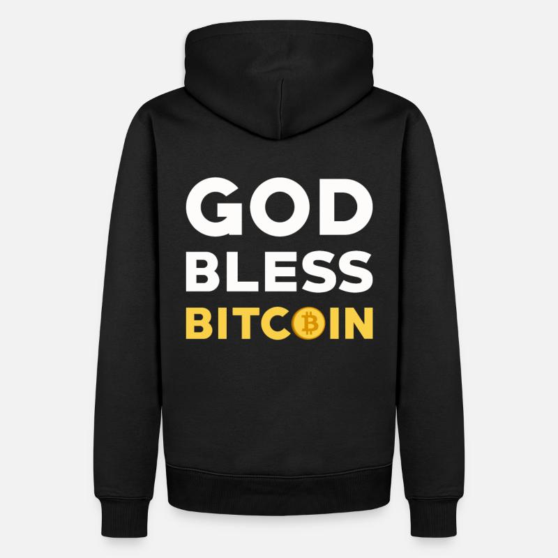 Le Bitcoin - Sweat à capuche Premium bio Homme - noir