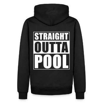 Piscine - Sweat à capuche Premium bio Homme - noir - Dos - Nico (187cm)