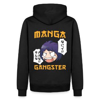 Manga Gangster - Sweat à capuche Premium bio Homme - noir - Dos - Nico (187cm)