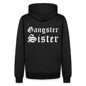 Gangster Sister - Sweat à capuche Premium bio Homme - noir - Dos - Nico (187cm)