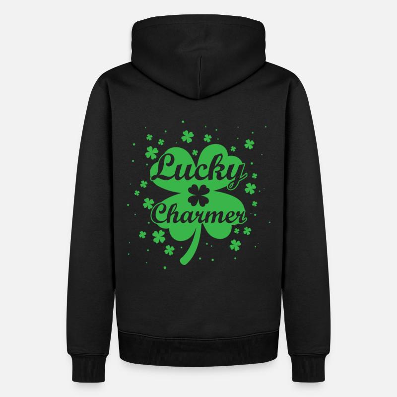 Lucky Charmer - Männer Premium Bio Hoodie - Schwarz