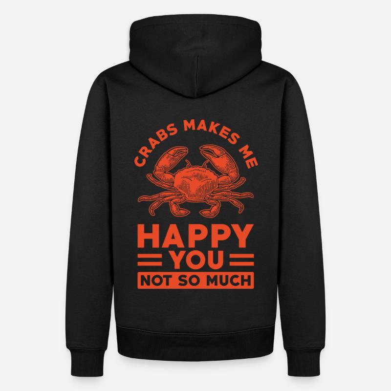 Crabe disant drôle - Sweat à capuche Premium bio Homme - noir