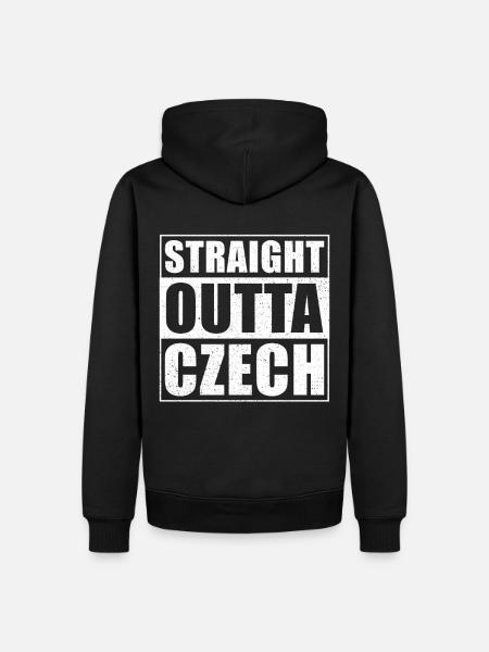 Straight outta Tschechien - Männer Premium Bio Hoodie - Schwarz