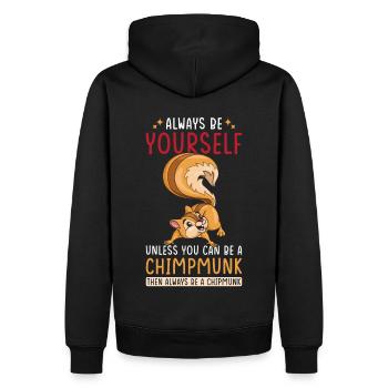 Tamia - Sweat à capuche Premium bio Homme - noir - Dos - Nico (187cm)