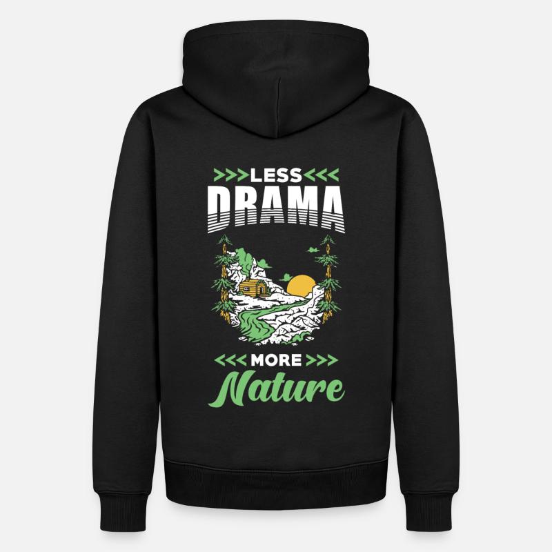 Nature - Sweat à capuche Premium bio Homme - noir