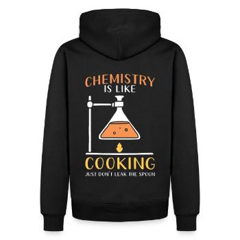 La chimie, c’est comme la cuisine - Sweat à capuche Premium bio Homme - noir - Dos - Nico (187cm)