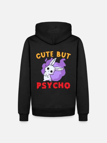 Cute but Psycho Hase Goth - Men’s Premium Organic Hoodie - black