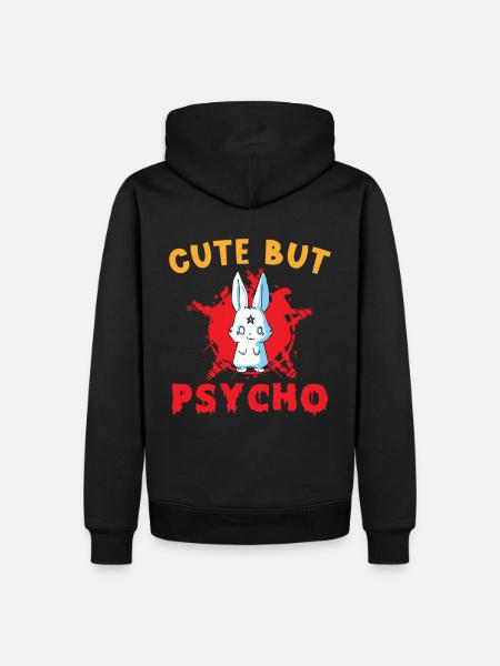 Cute but Psycho Hase Goth - Men’s Premium Organic Hoodie - black