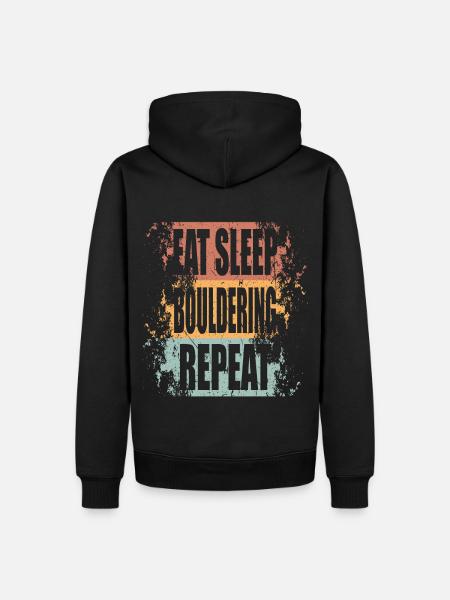 Bloc Manger Dormir Répéter - Sweat à capuche Premium bio Homme - noir