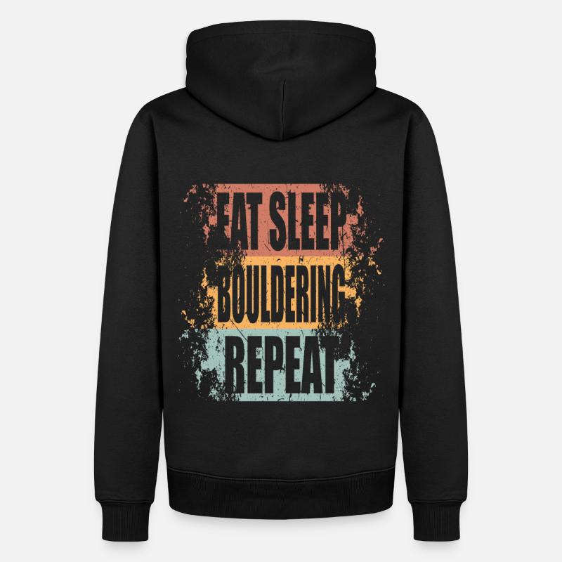 Bloc Manger Dormir Répéter - Sweat à capuche Premium bio Homme - noir