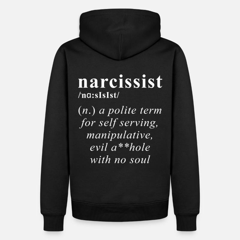 Narzisst Definition - Männer Premium Bio Hoodie - Schwarz