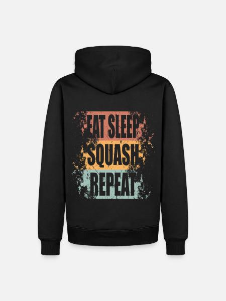 Squash Eat Sleep Repeat - Men’s Premium Organic Hoodie - black