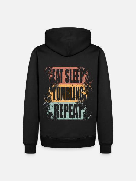 Tumbling Eat Sleep Repeat - Men’s Premium Organic Hoodie - black