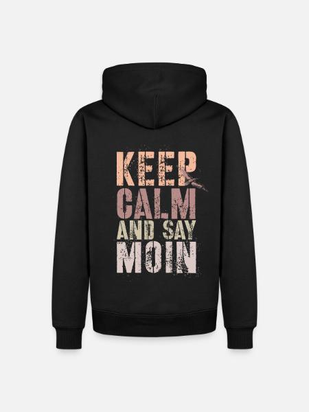 Restez calme et dites Moin - Sweat à capuche Premium bio Homme - noir