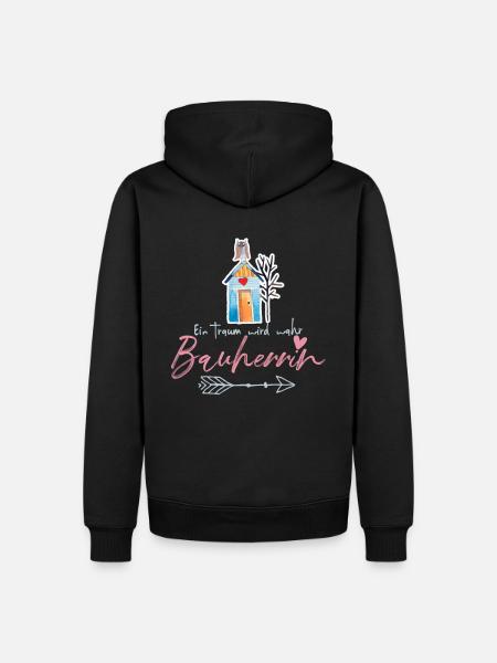 Bauherrin - Männer Premium Bio Hoodie - Schwarz