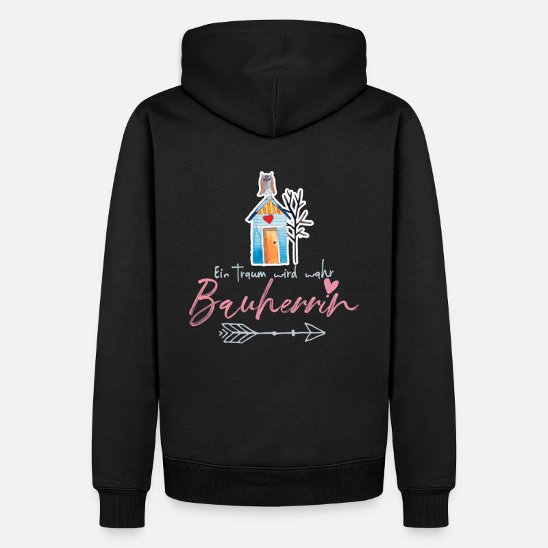 Bauherrin - Männer Premium Bio Hoodie - Schwarz