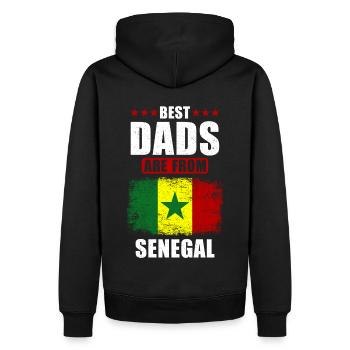 Best fathers are from Senegal - Men’s Premium Organic Hoodie - black - Back - Nico (187cm)