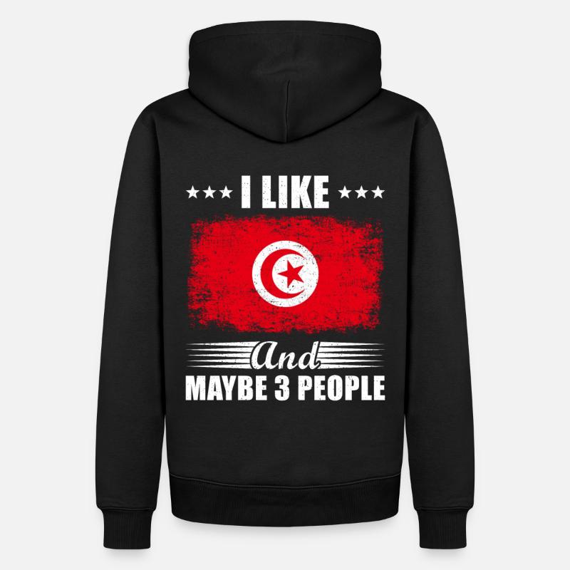 Tunesien - Männer Premium Bio Hoodie - Schwarz