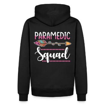 Escouade paramédicale femmes - Sweat à capuche Premium bio Homme - noir - Dos - Nico (187cm)