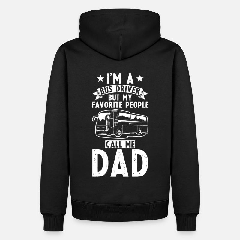 Busfahrer Papa - Männer Premium Bio Hoodie - Schwarz