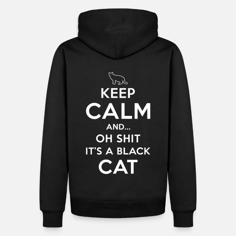 Superstition Chat Noir - Sweat à capuche Premium bio Homme - noir